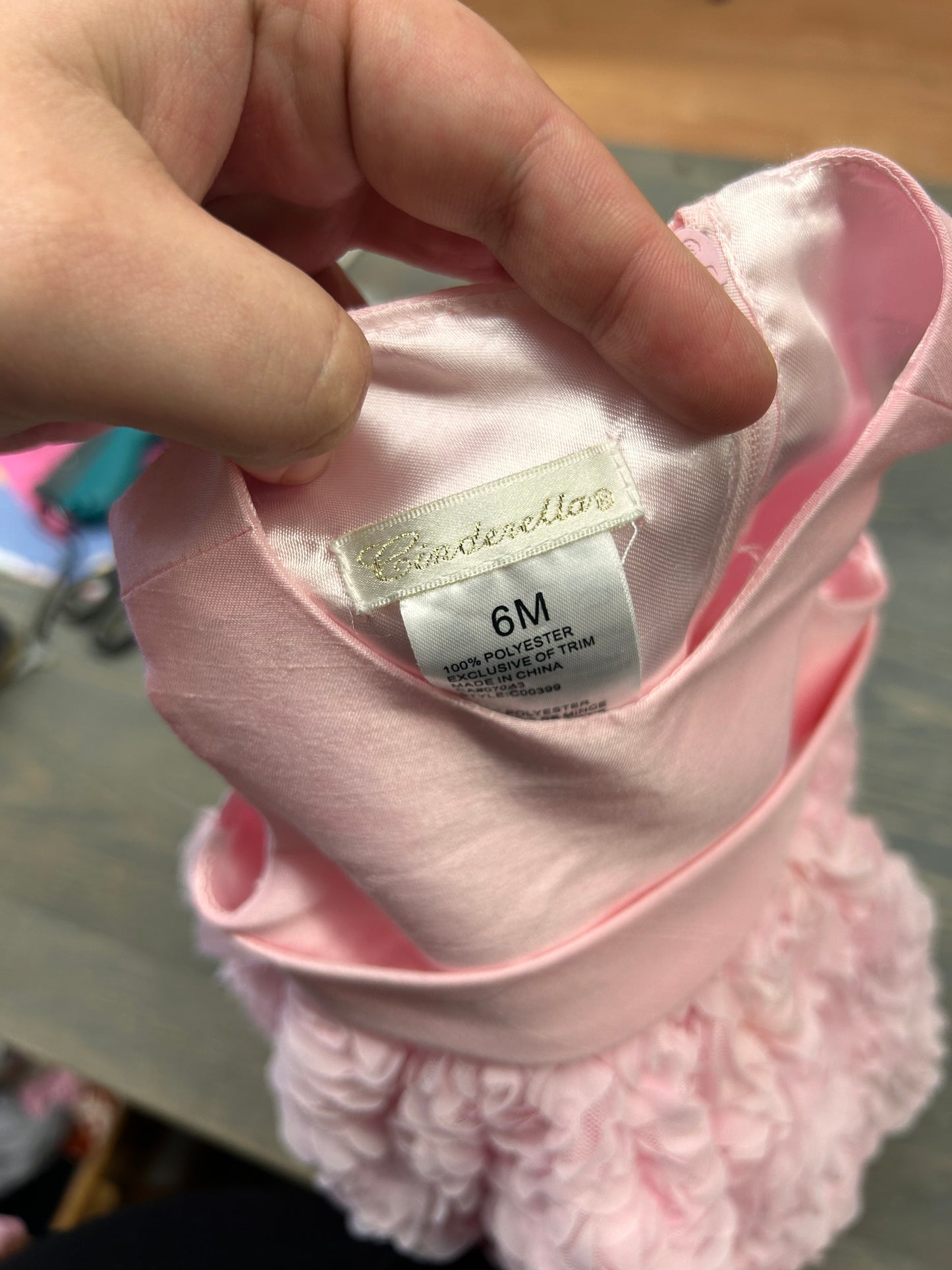 Cinderella 6m pink floral dress