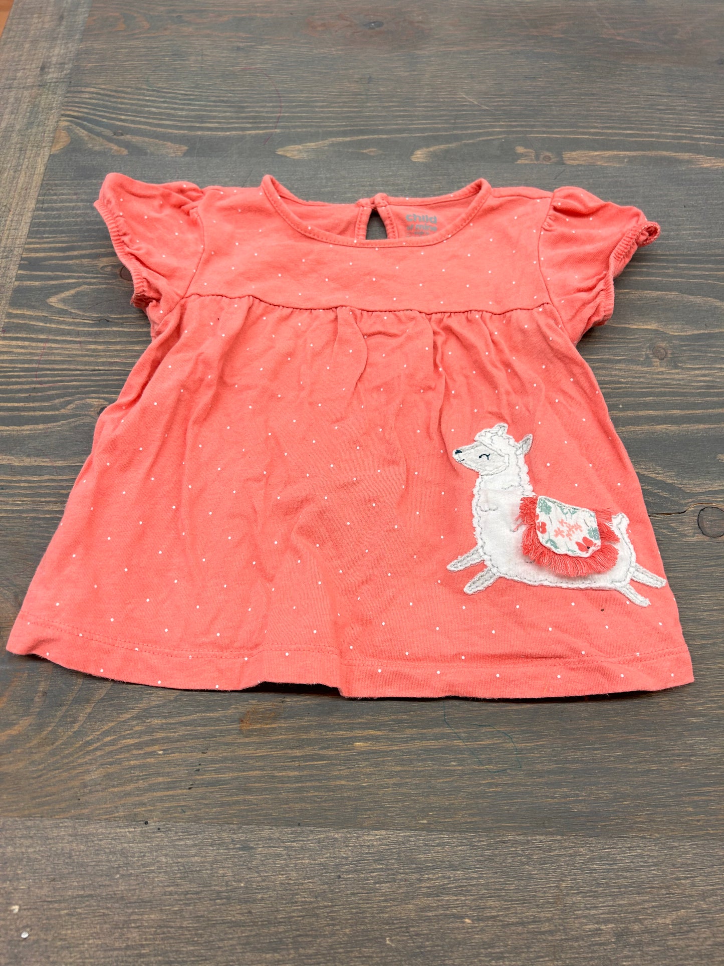 Carters 12m pink llama T-shirt