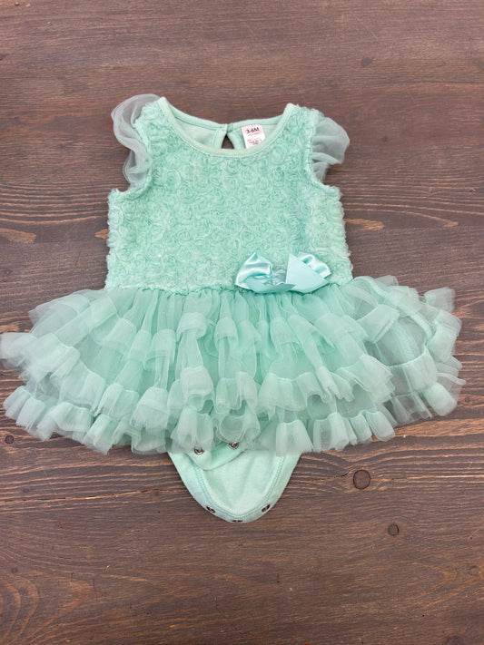 George 3/6m teal tulle dress