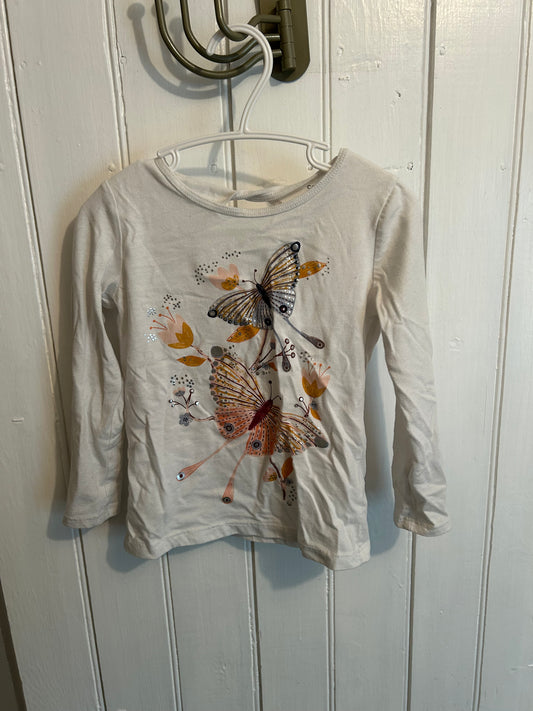 Carters 3t white butterfly top