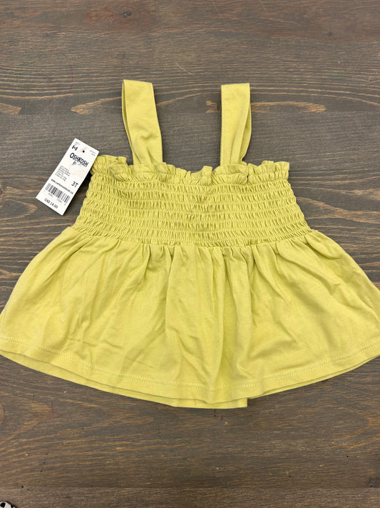 NEW Oshkosh 3t line green peplum tank