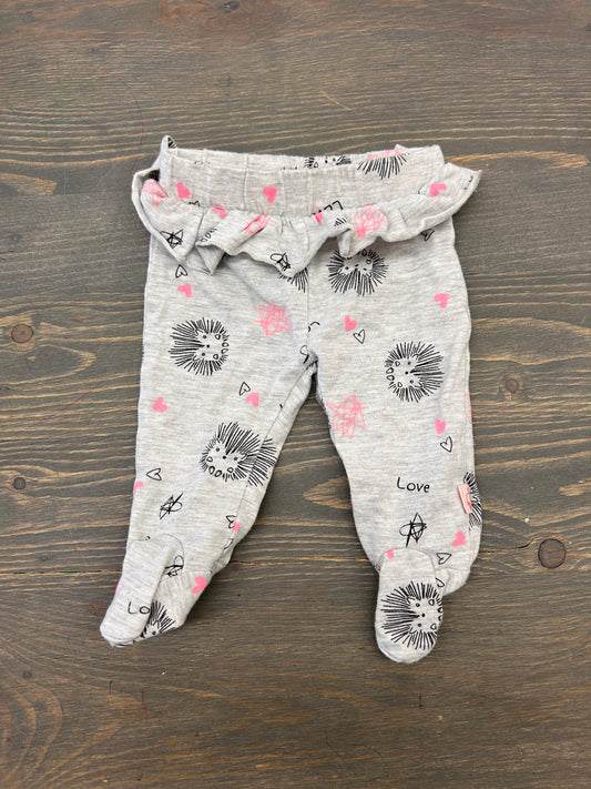 Mini hero 12m grey hedgehog pants