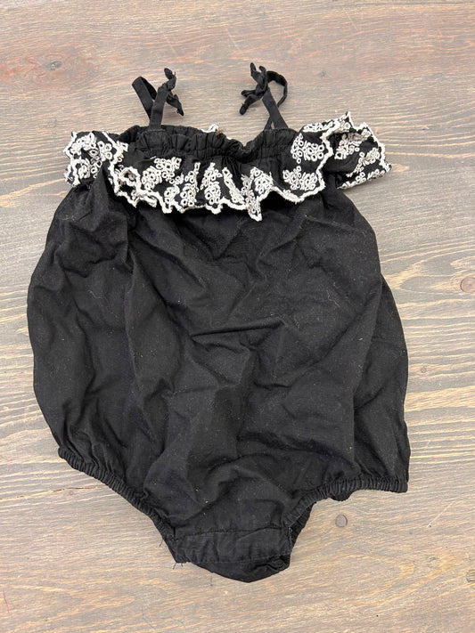 Old navy 18/24m Black lace romper