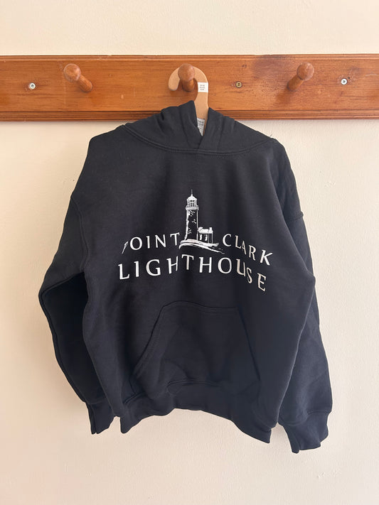 Youth black point Clark lighthouse hoodie