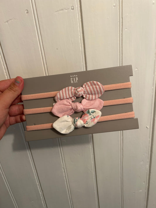 NEW gap infant pink headband bows