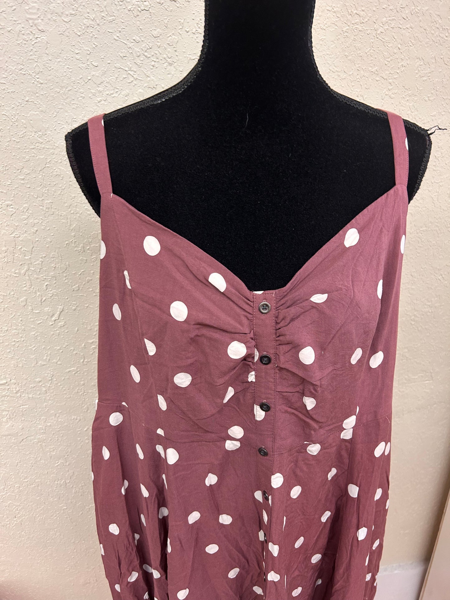 Torrid 3x purple polka dot dress