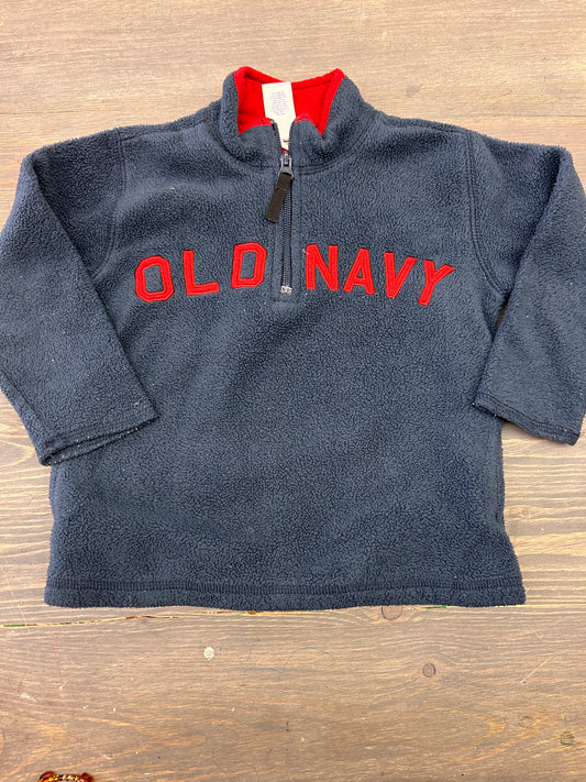 Old navy 3t navy blue fleece quarter zip sweater