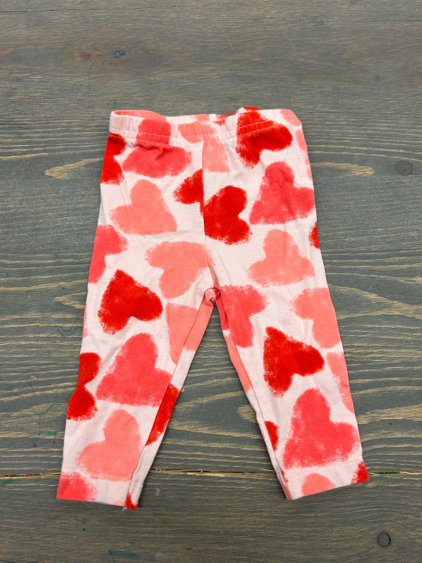 Carters 6m pink heart leggings