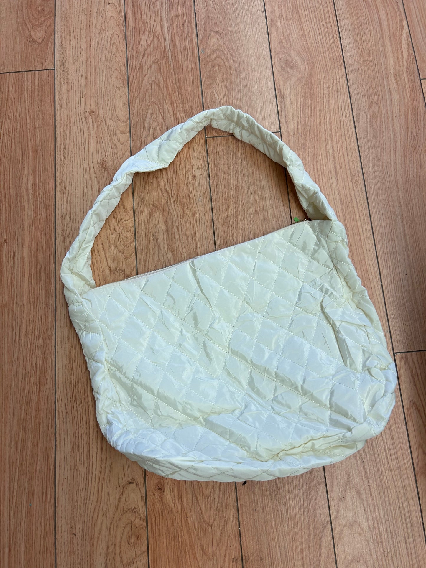 White quilted purse