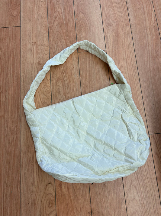 White quilted purse