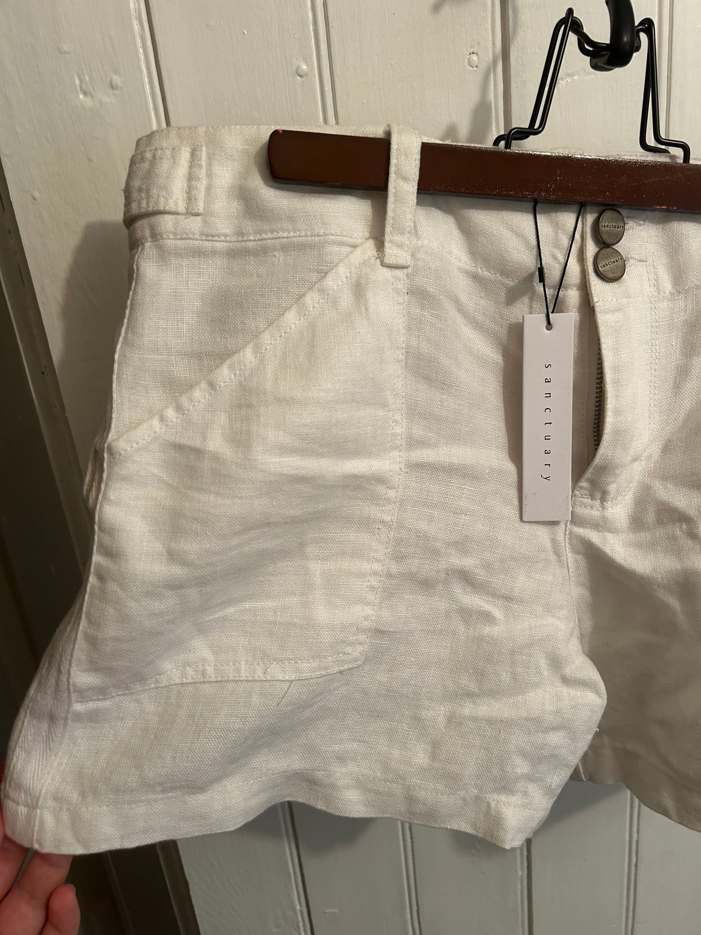 NEW Sanctuary 29 white linen shorts