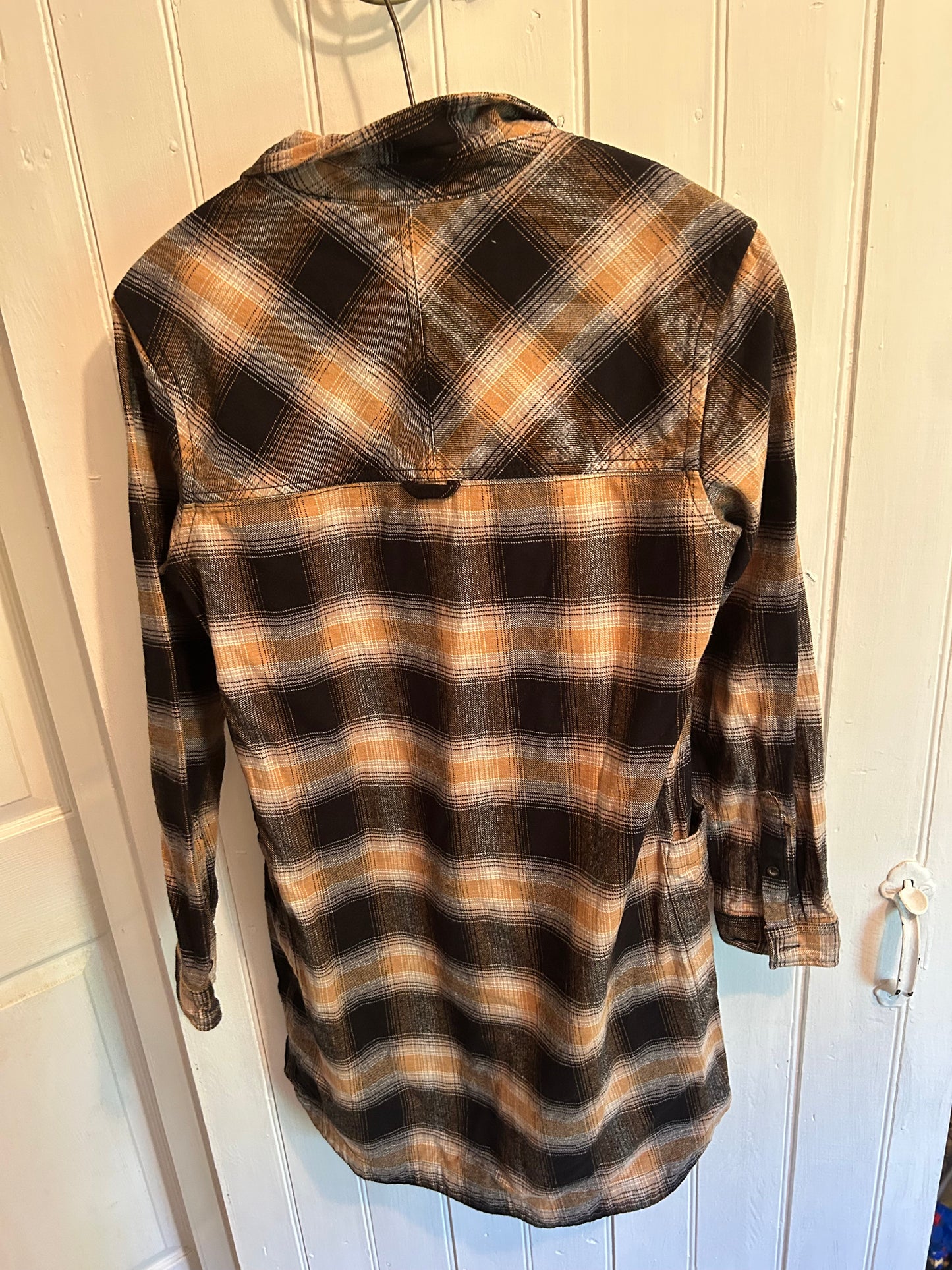 Roots medium brown & black plaid tunic