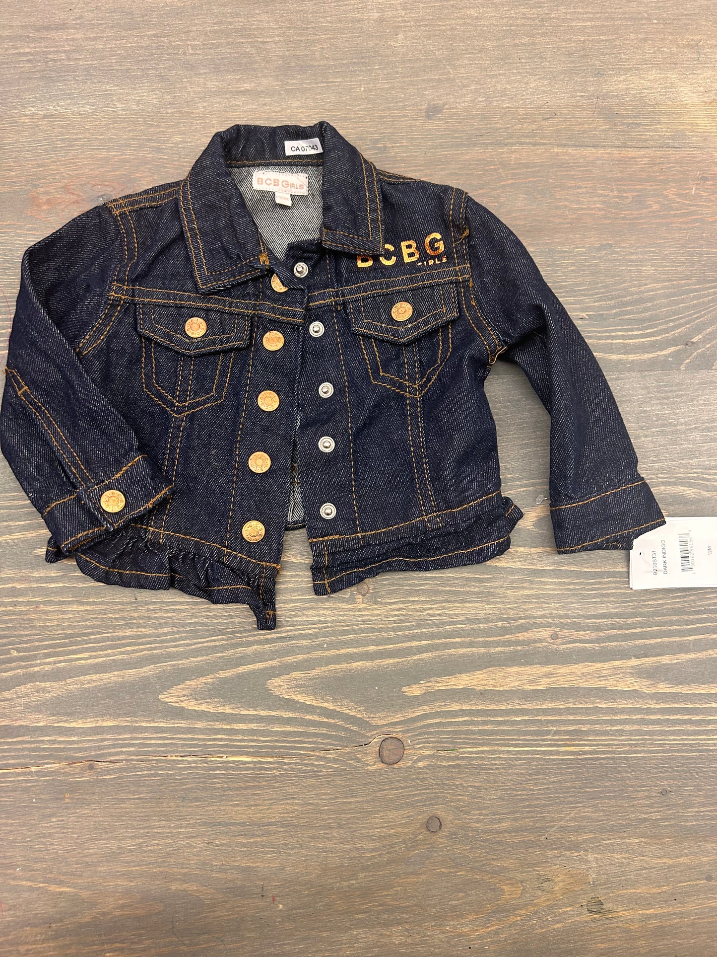 NEW BCBGirls 12m dark wash denim jacket