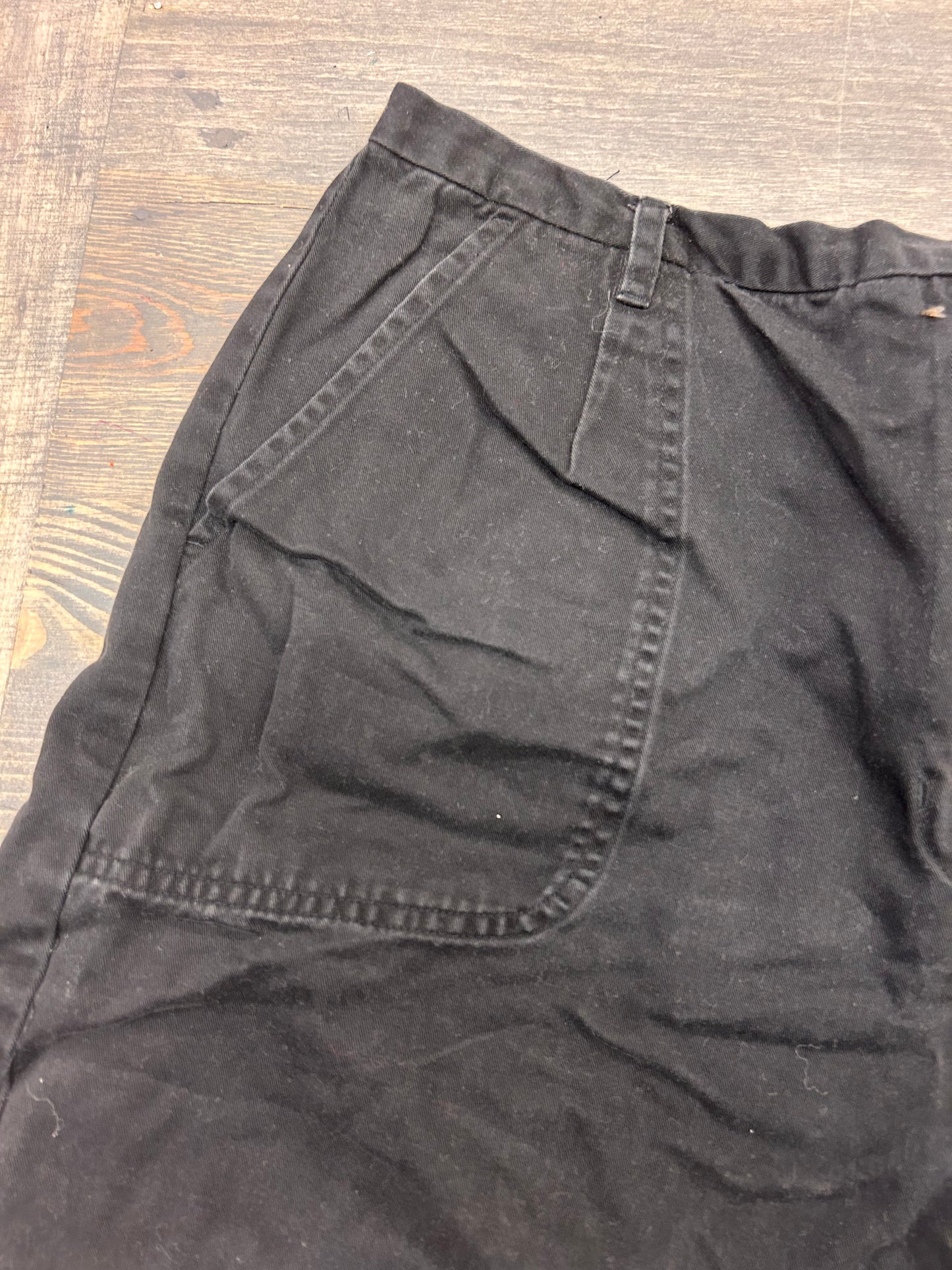 Northern reflections 18 black denim paper bag shorts