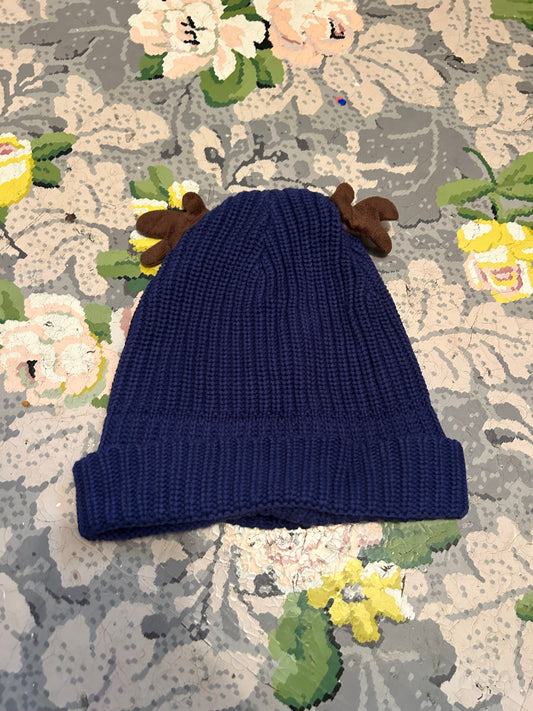 The littlest 12/24m blue moose knit hat