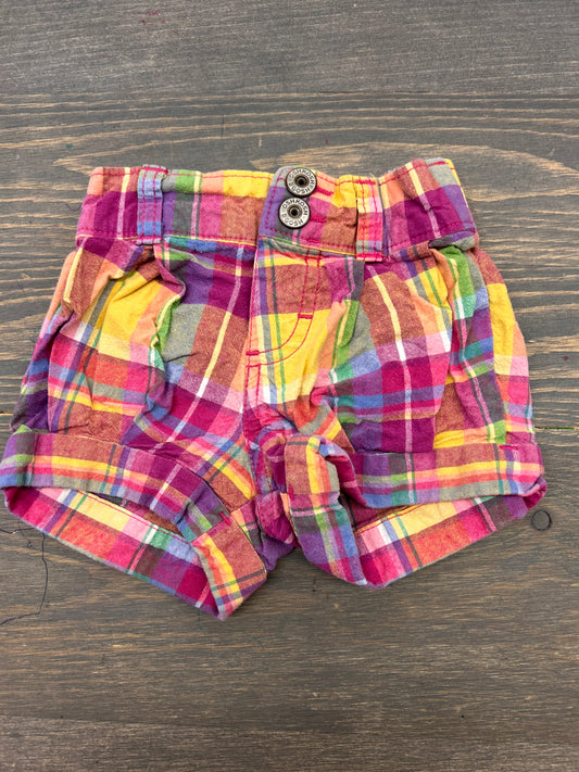Oshkosh 12m multicoloured plaid shorts