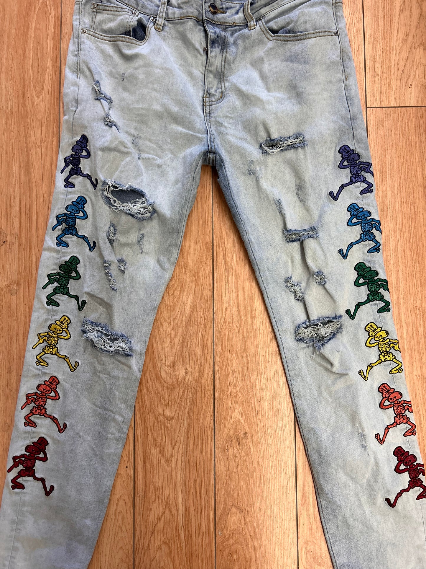 Amiri men’s 34 skeleton jeans