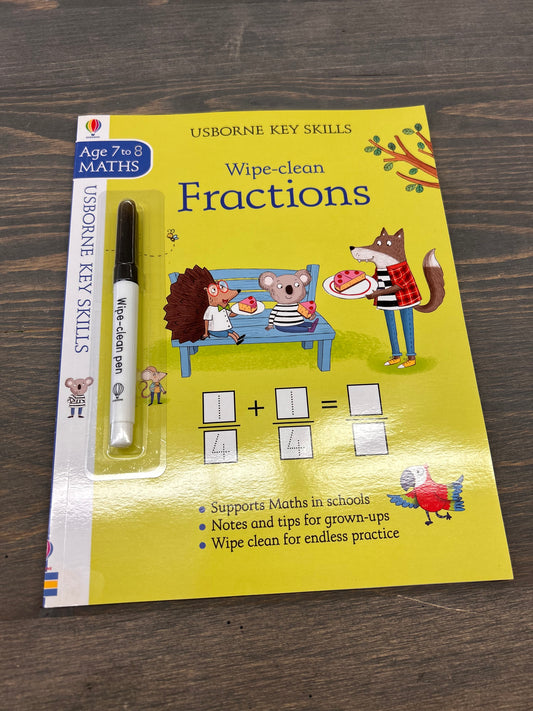 Usborne wipe clean fractions workbook