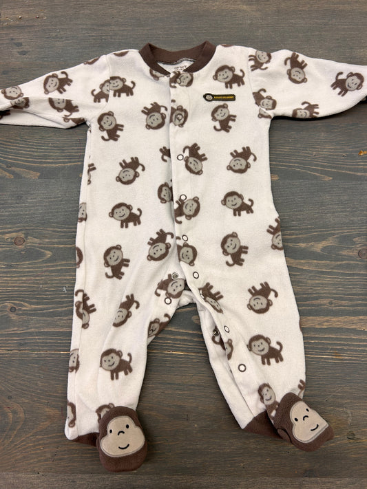 Carters 9m brown monkey sleeper