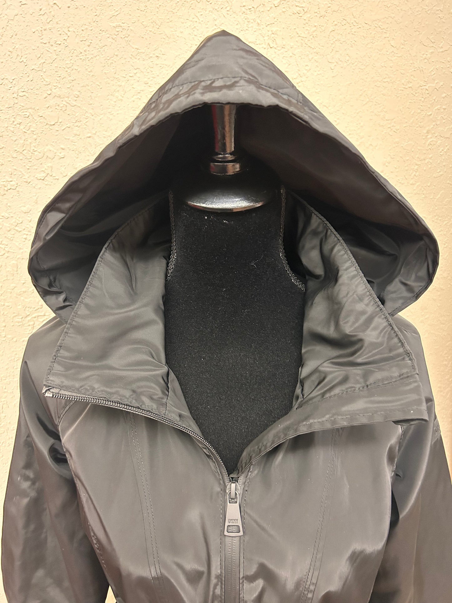 DKNY xs black rain jacket