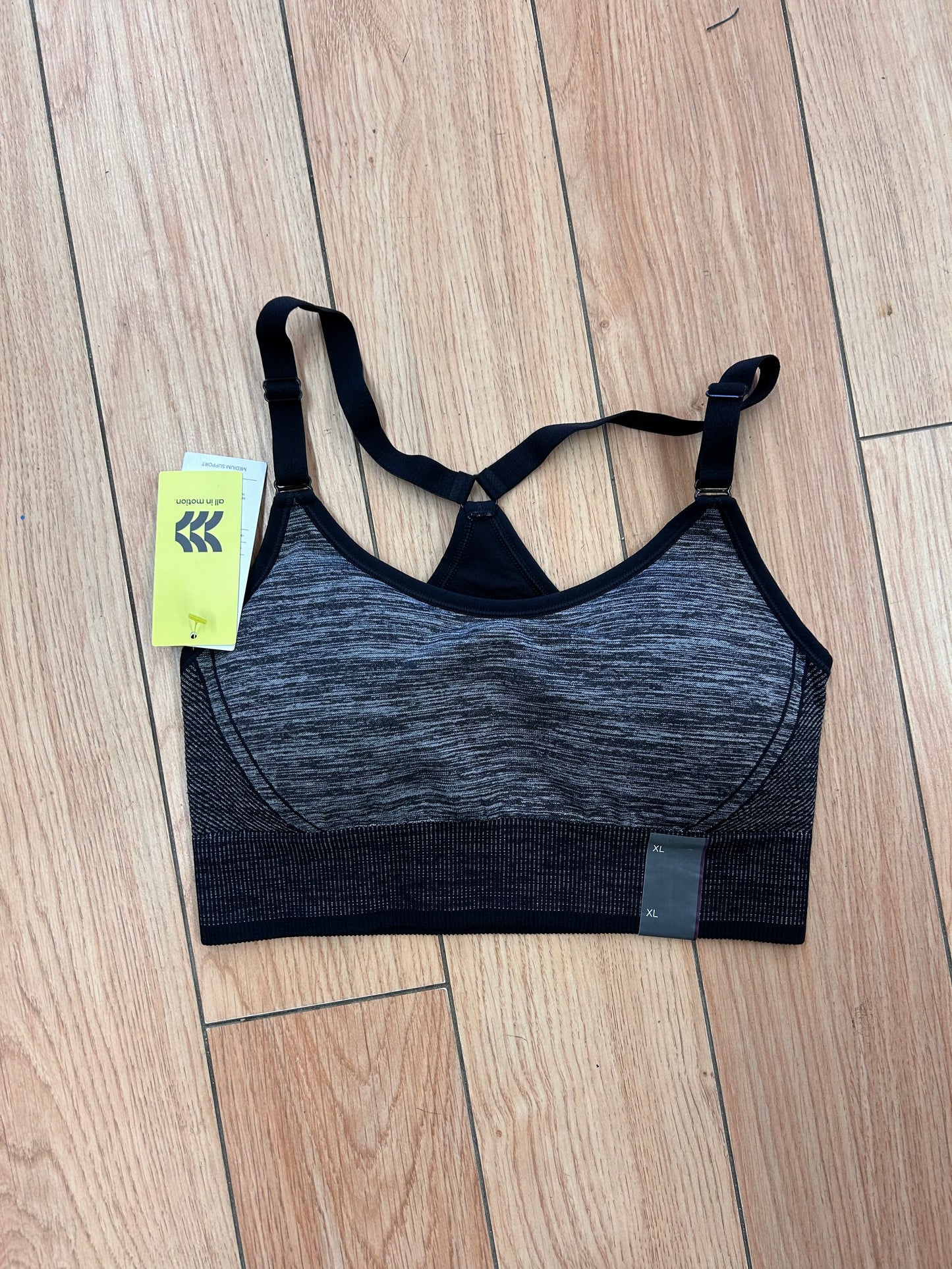 NEW in motion xl black sports bra