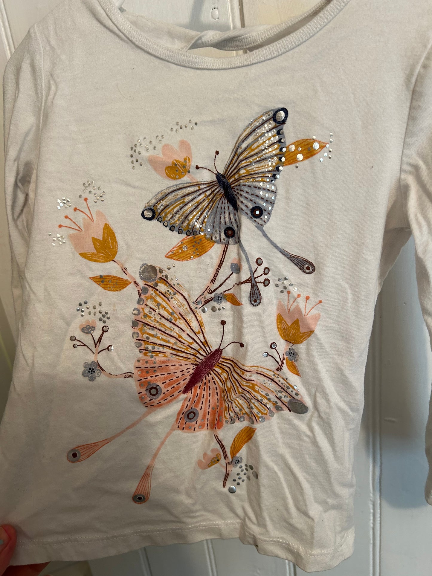 Carters 3t white butterfly top