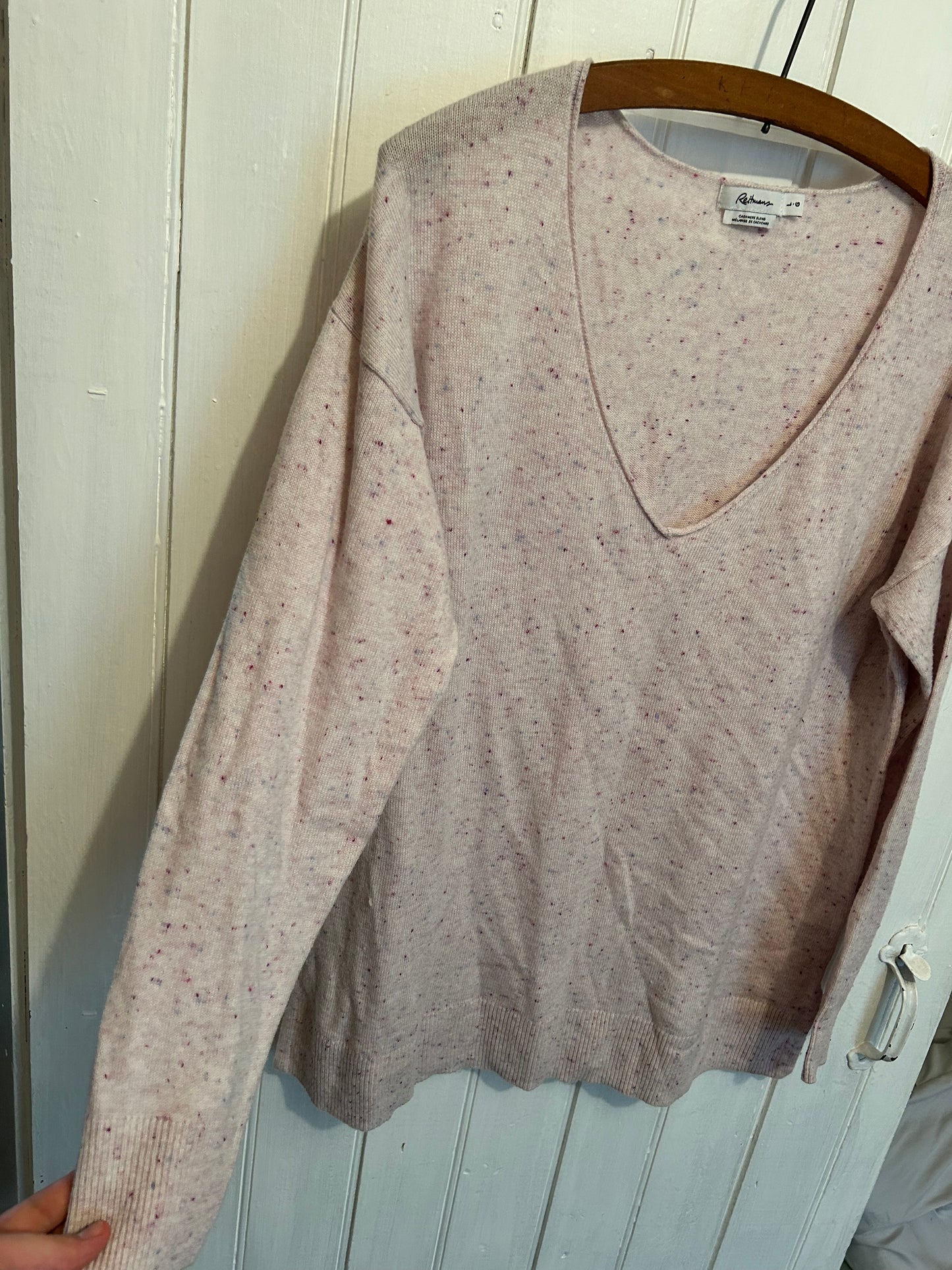 Reitmans large pink speckled sweater