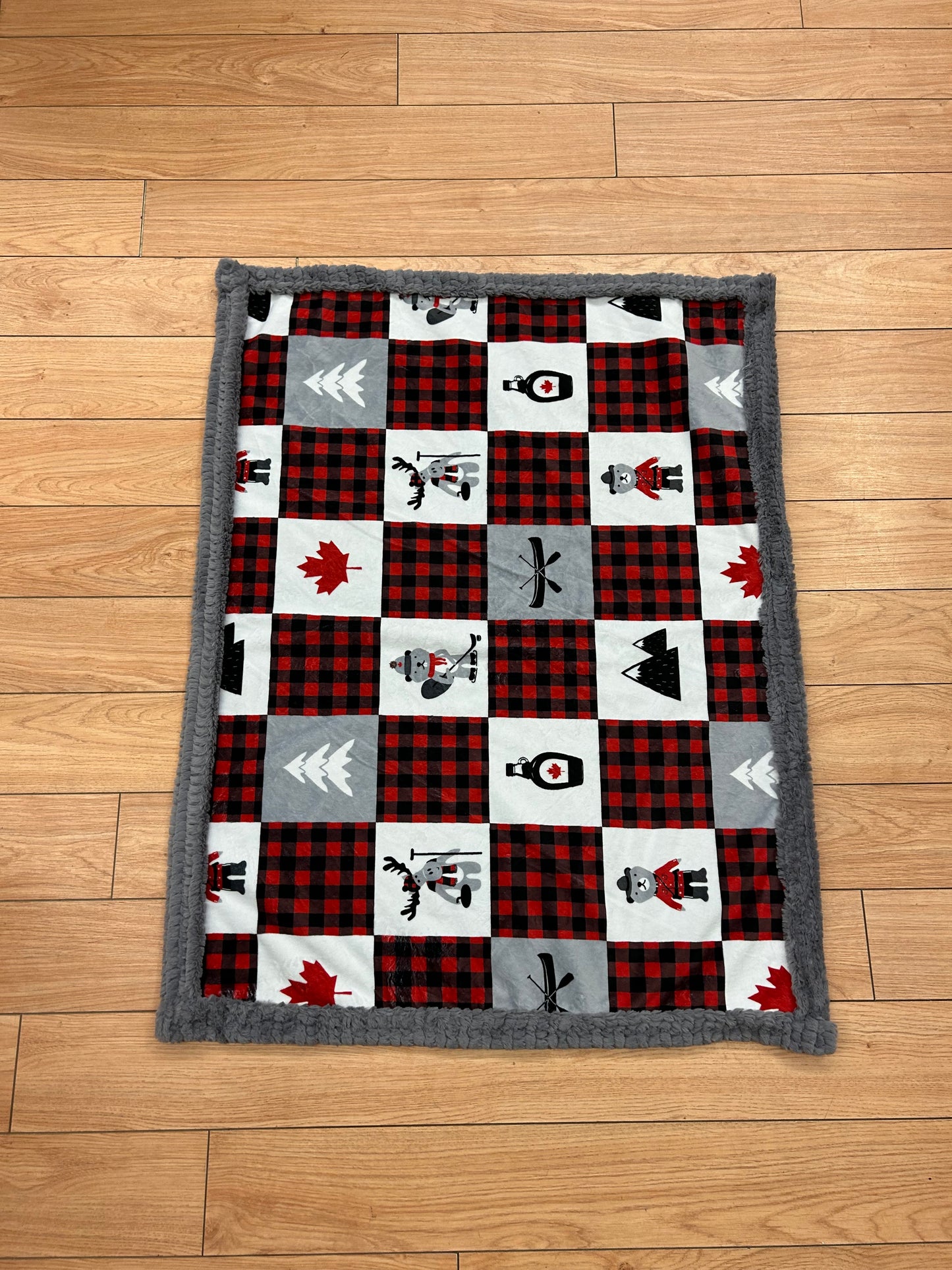 Canadian crib sized minky blanket