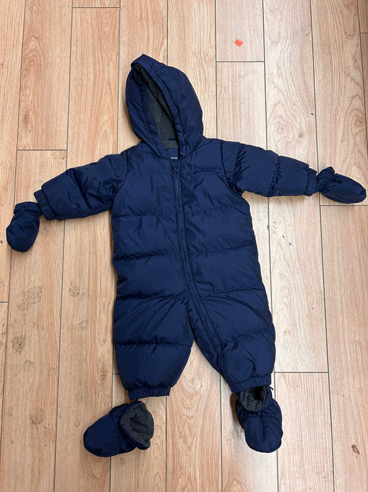 Gap 6/12m navy blue snowsuit