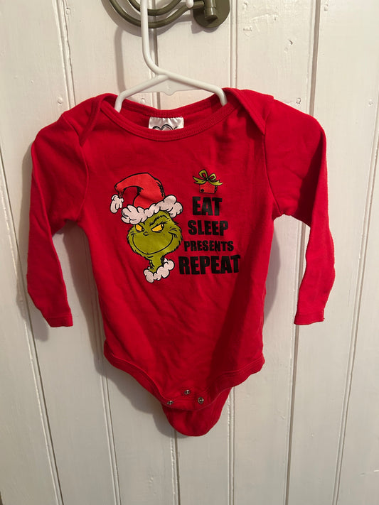 Grinch 12/18m repeat onesie
