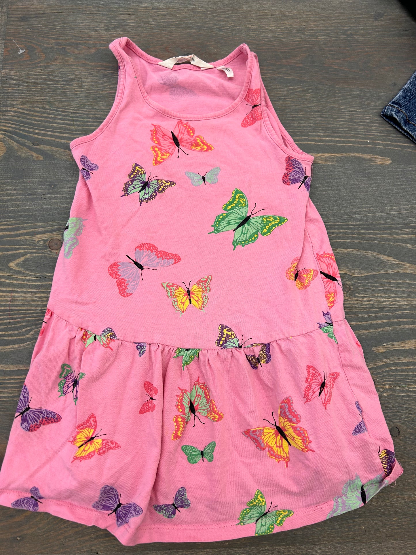 H&M 2-4t pink butterfly tank dress