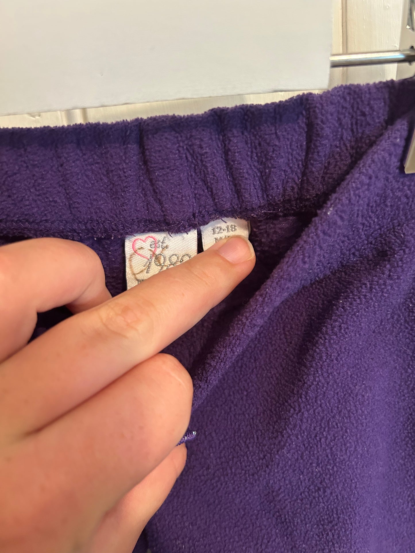 Children’s place 12/18m purple fleece pants