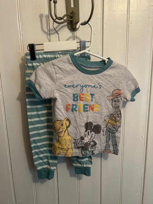 Disney 2t best friend 2pc sleep set