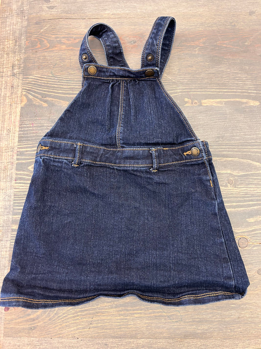 Joe fresh 5 dark wash denim skirted overalls