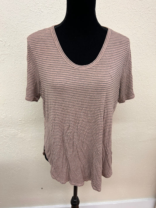 Gentle fawn medium brown striped top