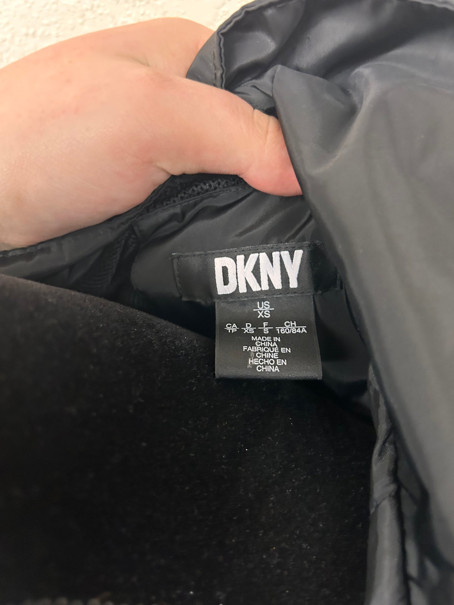 DKNY xs black rain jacket