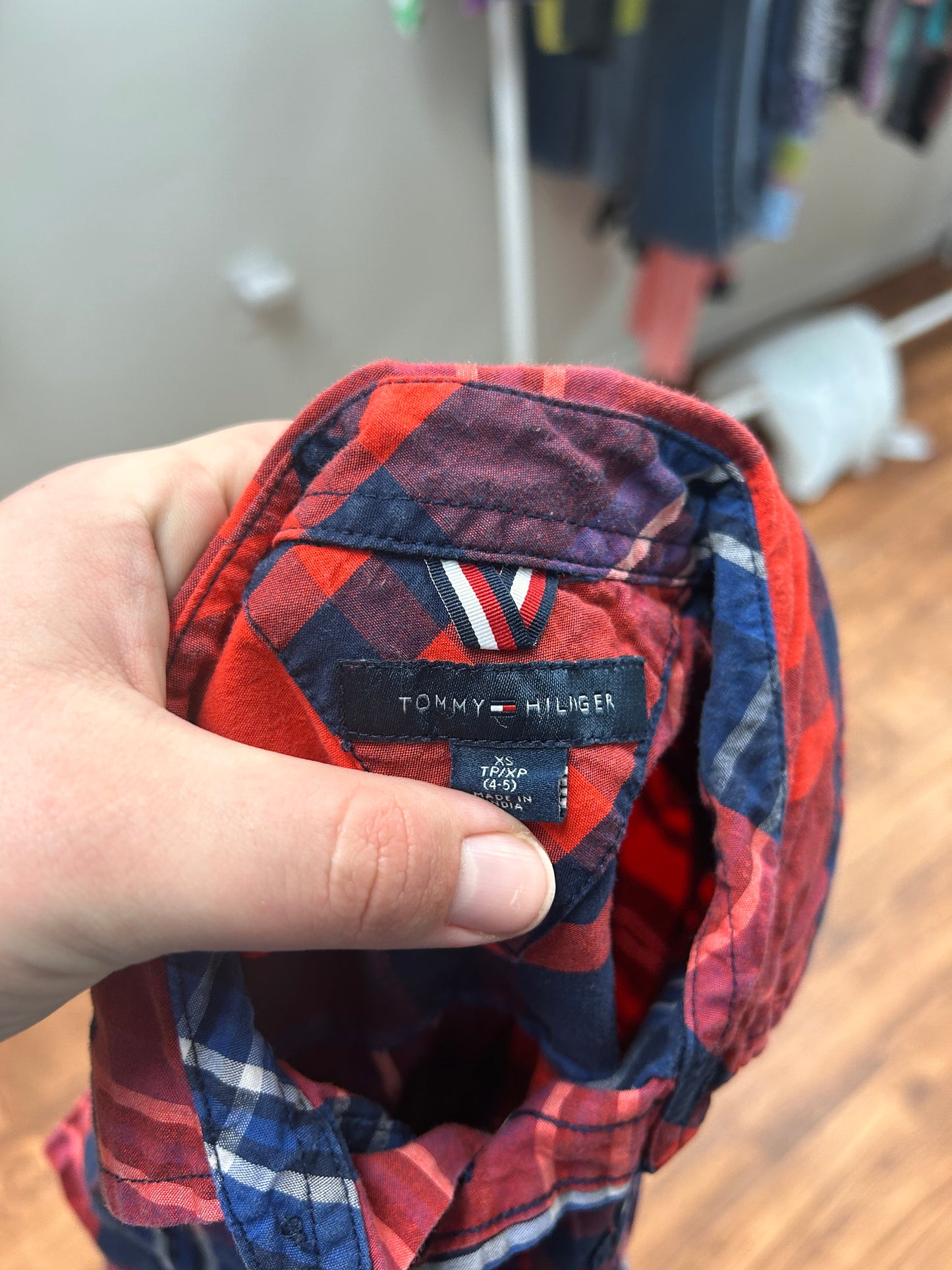 Tommy Hilfiger Red and Blue Flannel