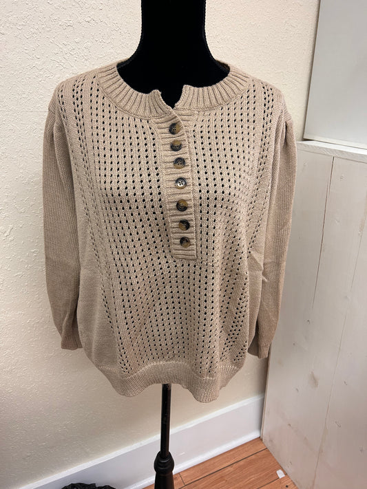 3x brown knit sweater