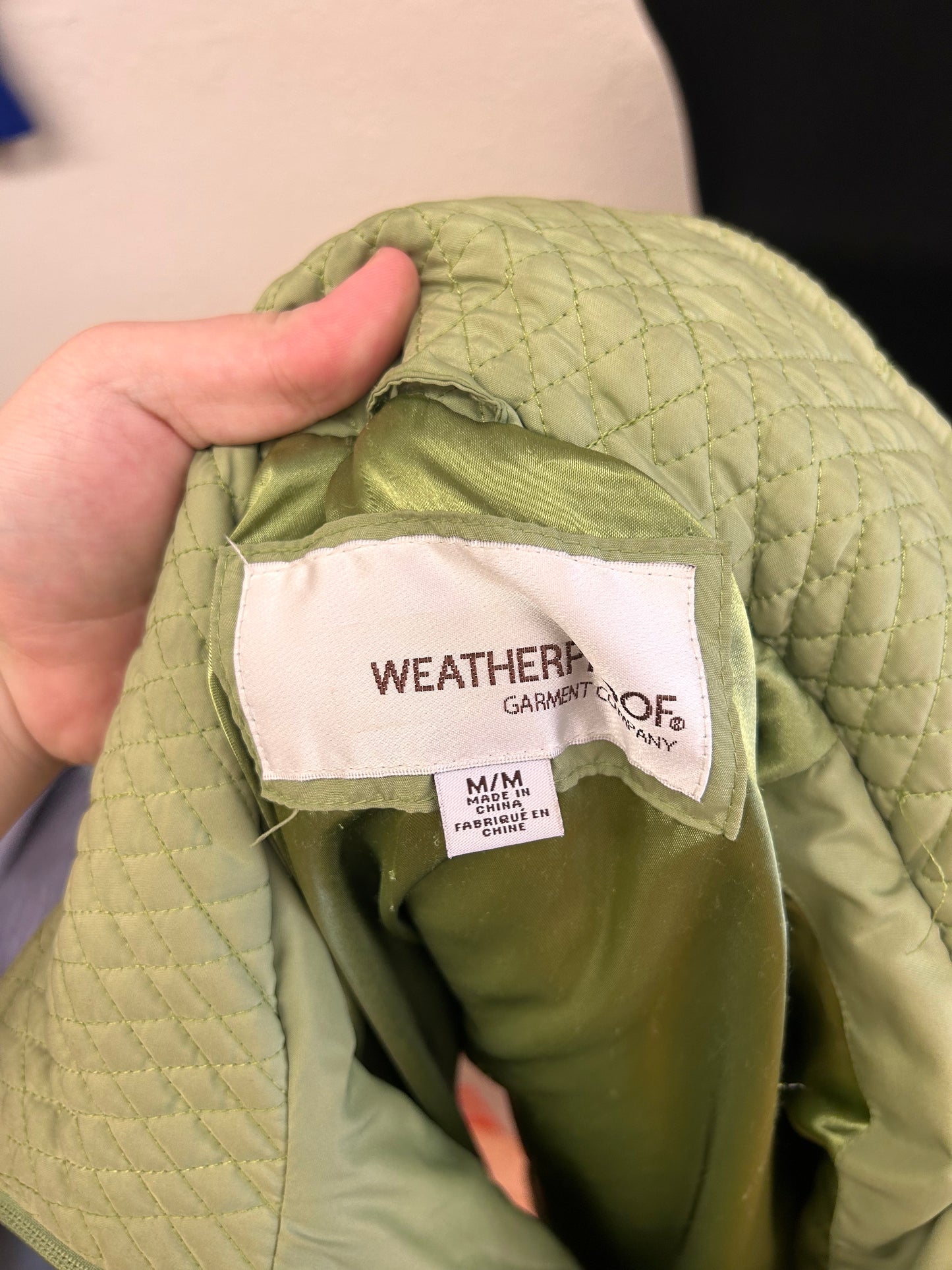 Weatherproof medium green quilted jacket