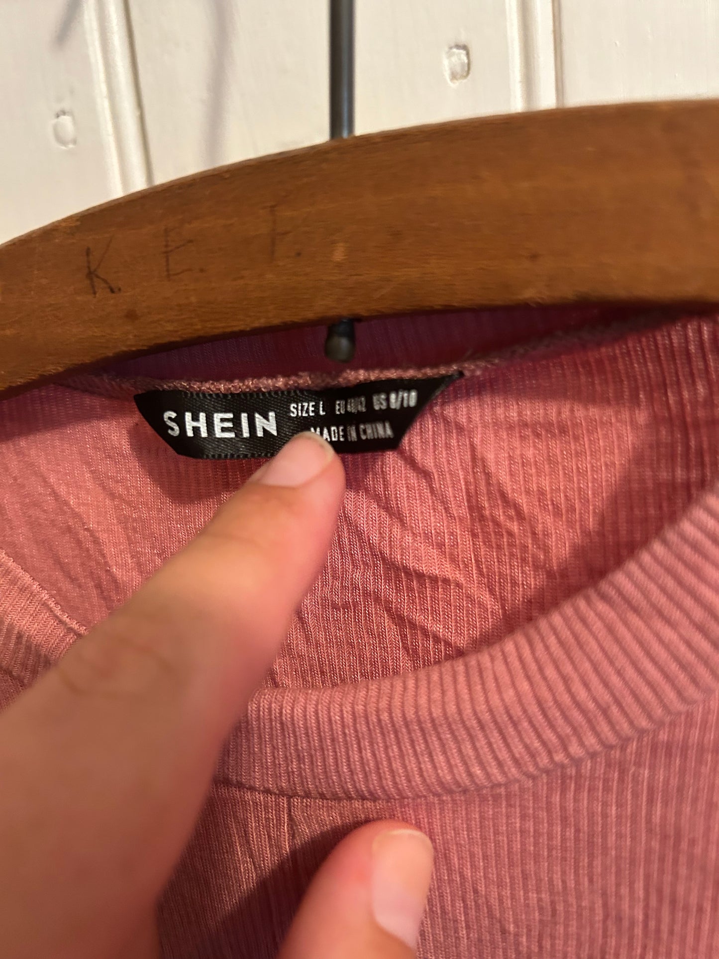 Shein large pink twist tank