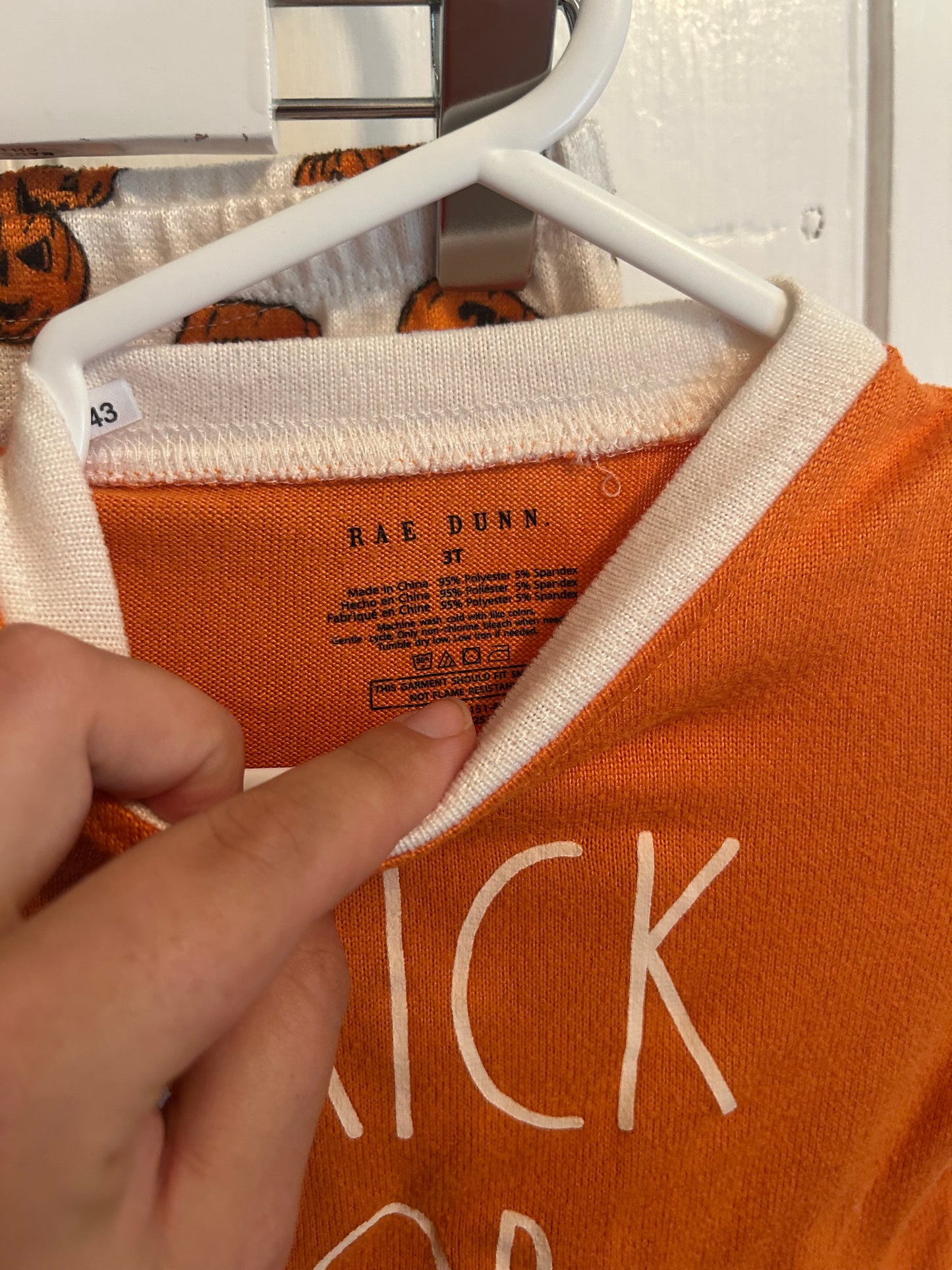 Rae Dunn 3t trick or treat pumpkin sleep set