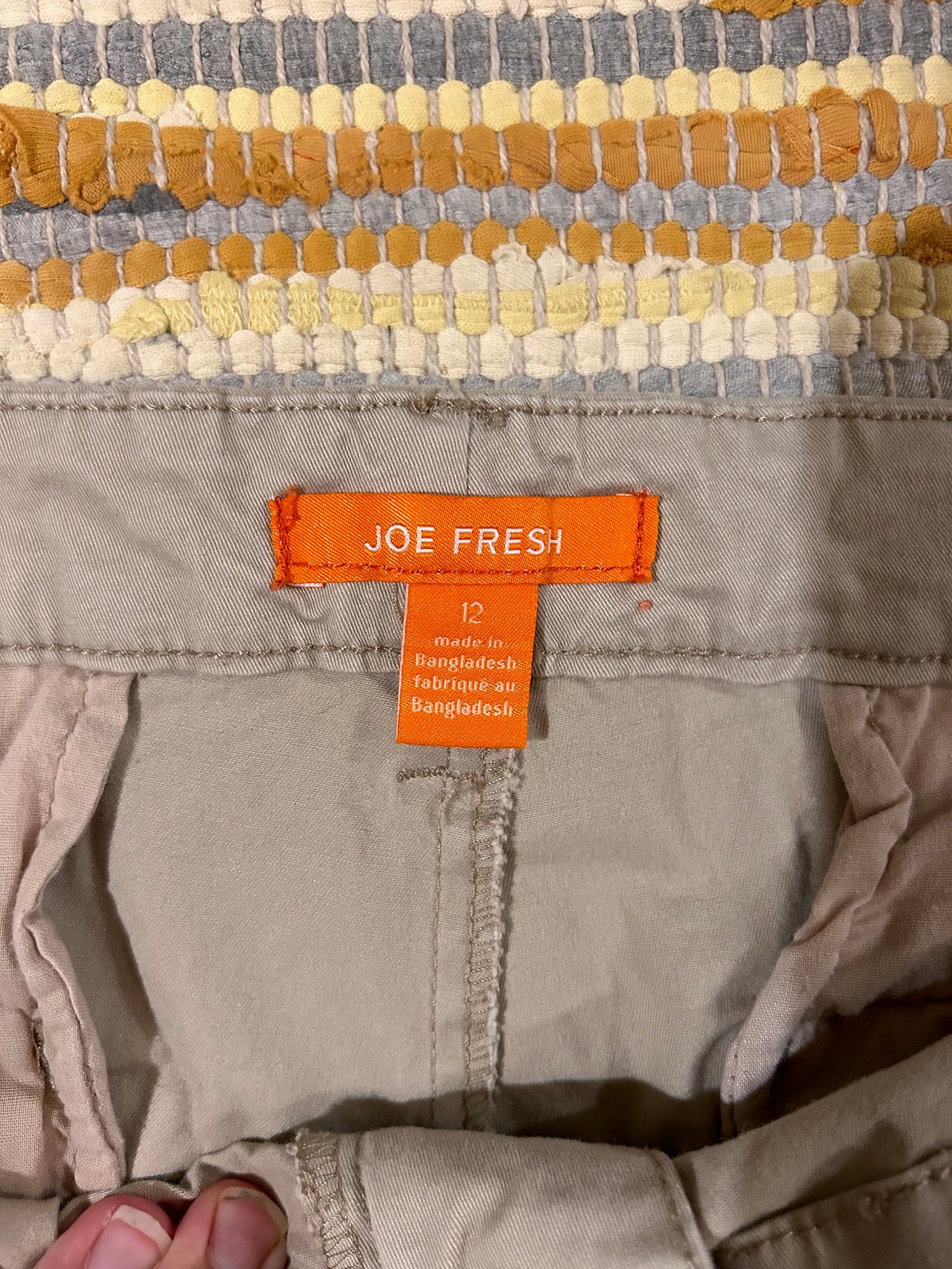 Joe fresh size 12 tan shorts