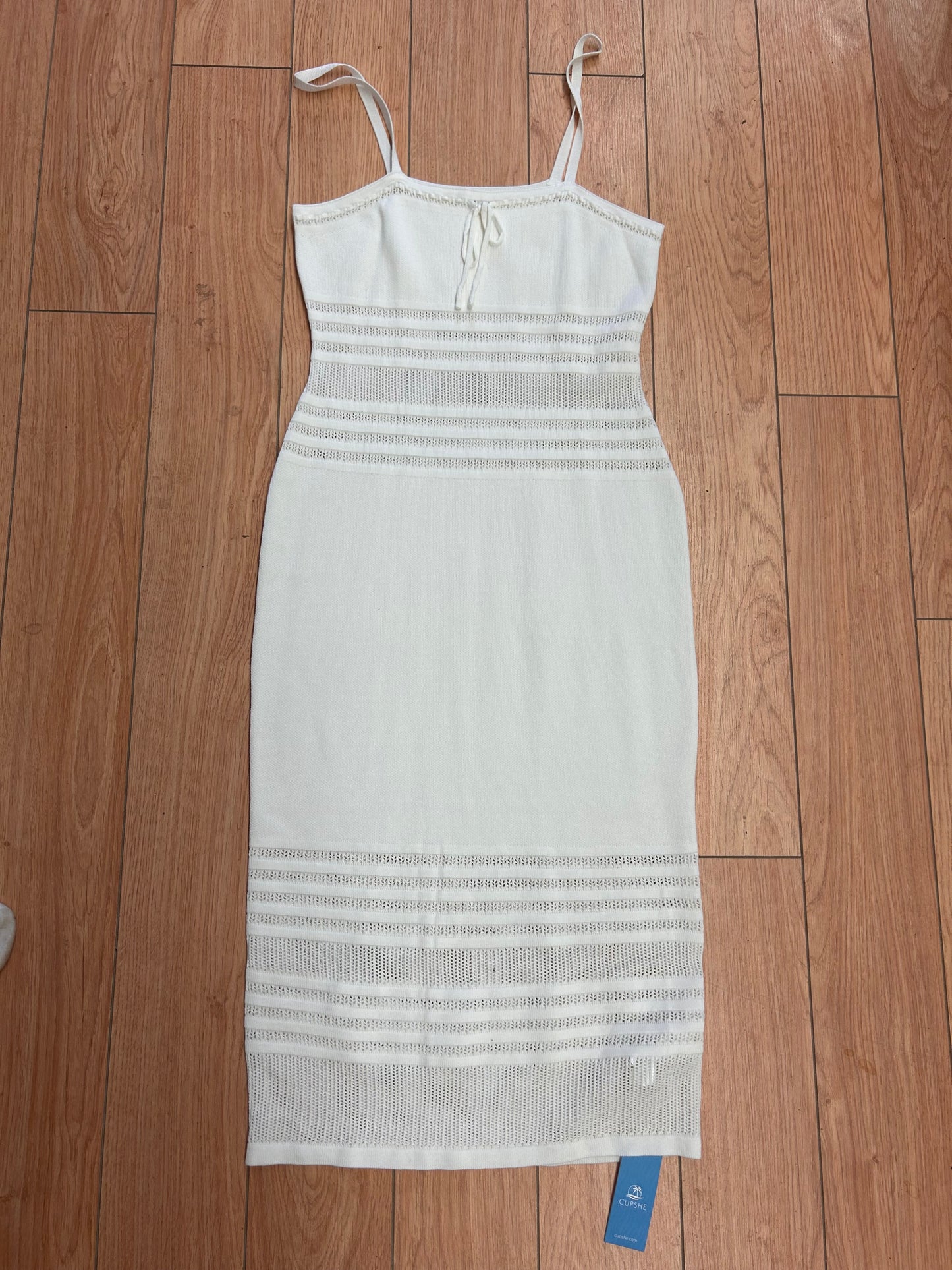 NEW cupshe medium white crochet midi dress