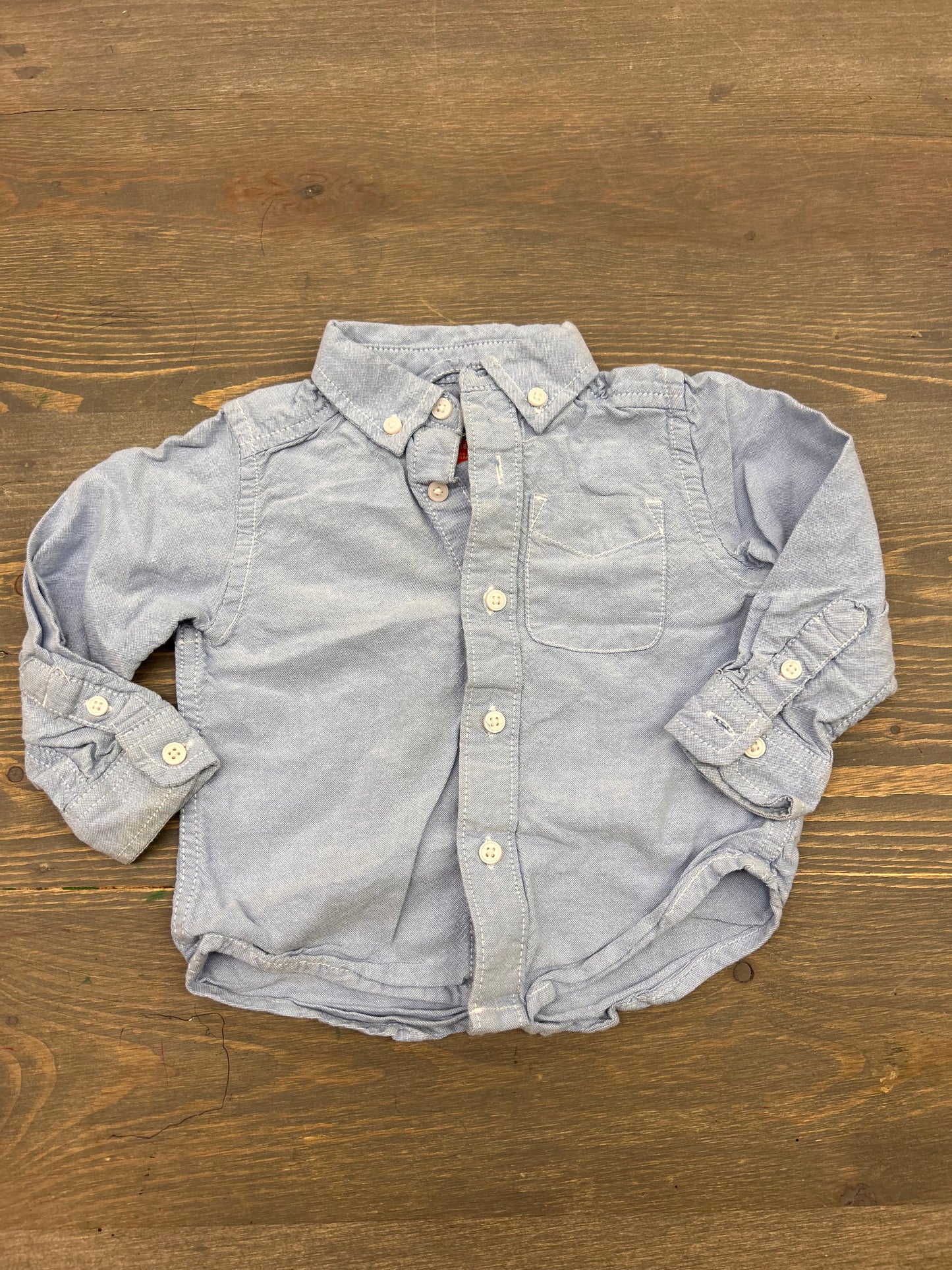 The children’s place 12/18m light blue button up shirt