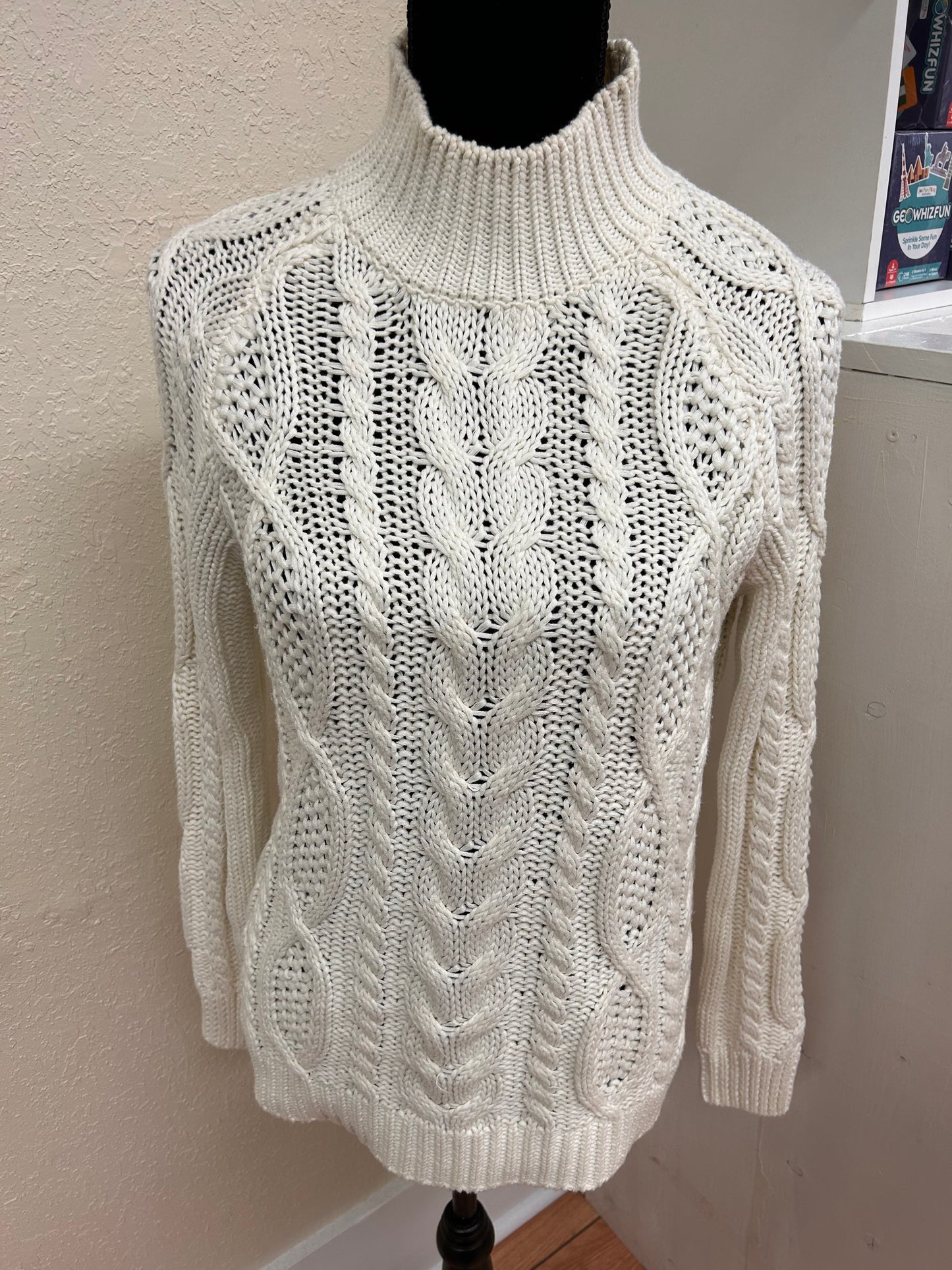 Only medium white knit sweater