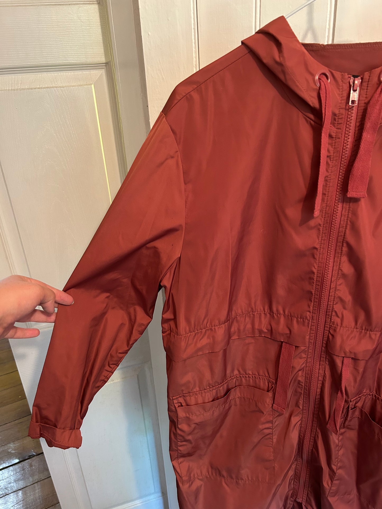 Forever 21 small red unlined rain jacket