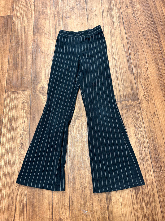 H&M size 8 black & white striped flare pants