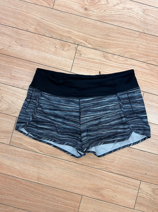 Lululemon 10 grey striped shorts