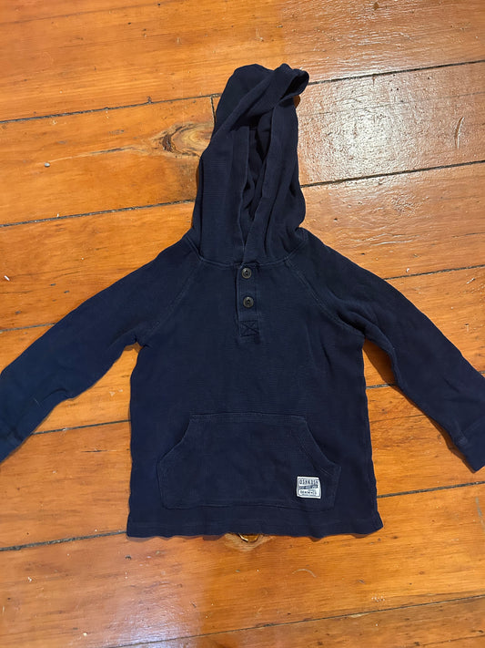 Oshkosh 4t navy blue waffle knit hoodie