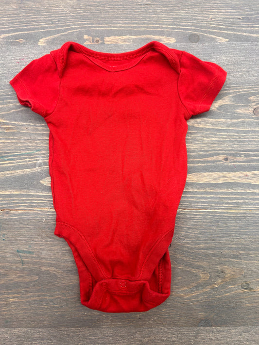 Old navy 3/6m red onesie